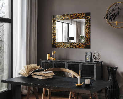 Miroir rectangulaire avec décoration Motif de mandala