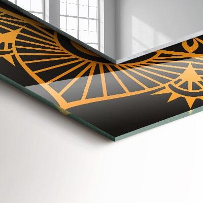 Miroir rectangulaire avec décoration Motif de mandala