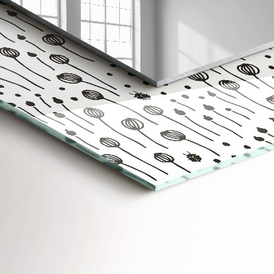 Miroir rectangulaire imprimé Nature minimaliste