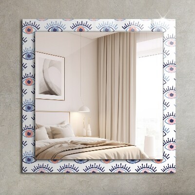 Miroir rectangulaire avec décoration Motif des yeux