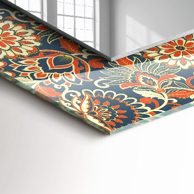 Miroir rectangulaire imprimé Motif de papier peint floral