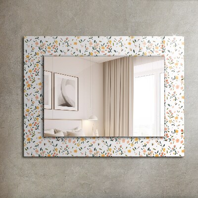 Miroir rectangulaire avec décoration Motif de tissu floral