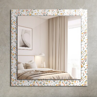 Miroir rectangulaire avec décoration Motif de tissu floral