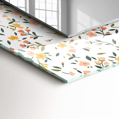 Miroir rectangulaire avec décoration Motif de tissu floral