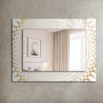 Miroir rectangulaire avec décoration Motif de mandala