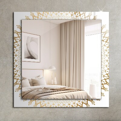 Miroir rectangulaire avec décoration Motif de mandala