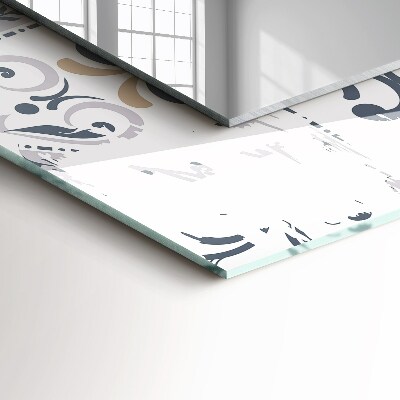 Miroir rectangulaire imprimé Ornements à motifs de tuiles