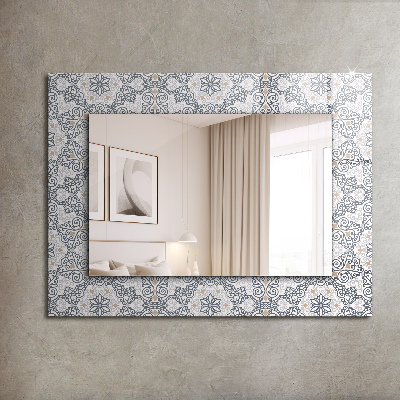 Miroir rectangulaire imprimé Motif ornemental