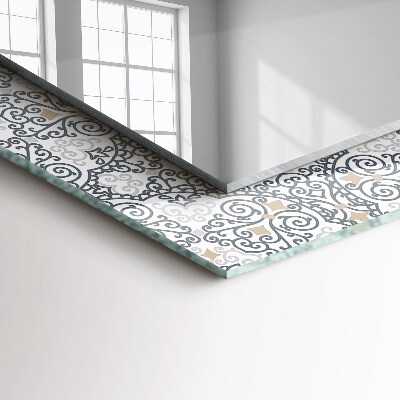 Miroir rectangulaire imprimé Motif ornemental