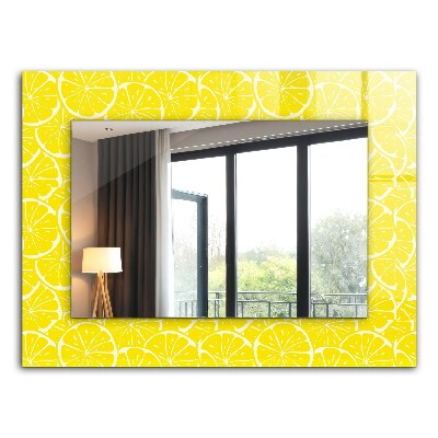 Miroir rectangulaire avec décoration Motif de tranches de citron