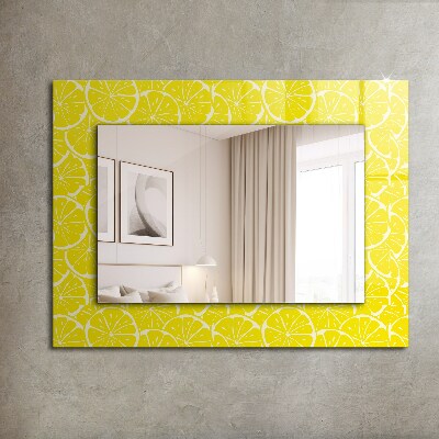 Miroir rectangulaire avec décoration Motif de tranches de citron