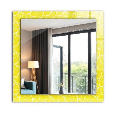 Miroir rectangulaire avec décoration Motif de tranches de citron