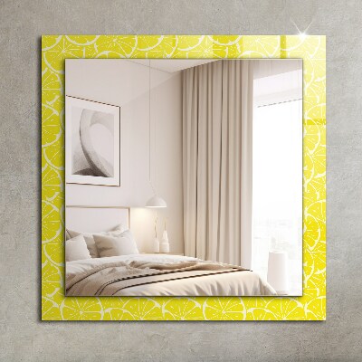 Miroir rectangulaire avec décoration Motif de tranches de citron