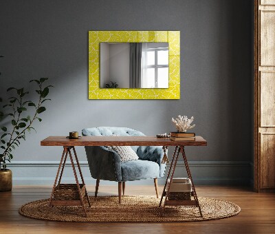 Miroir rectangulaire avec décoration Motif de tranches de citron