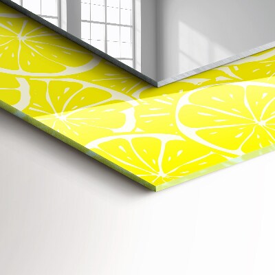 Miroir rectangulaire avec décoration Motif de tranches de citron