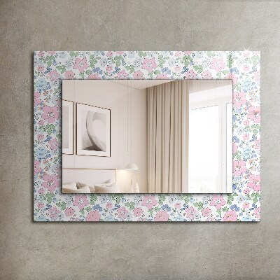 Miroir rectangulaire imprimé Motif de tissu floral