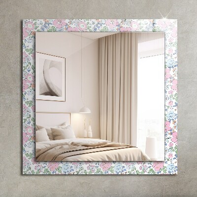 Miroir rectangulaire imprimé Motif de tissu floral
