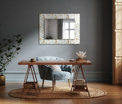 Miroir rectangulaire avec décoration Motif de fleurs et de feuilles