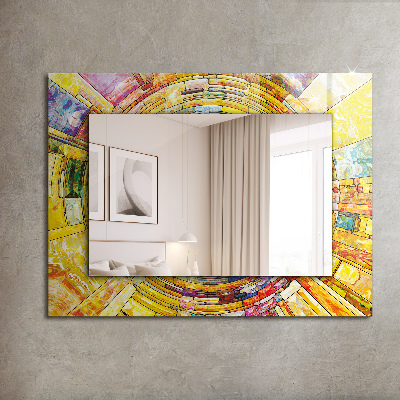 Miroir rectangulaire imprimé Mosaïque abstraite colorée