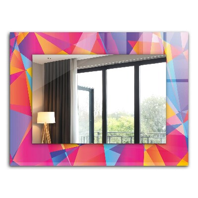Miroir rectangulaire imprimé Motifs géométriques colorés