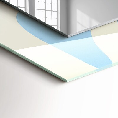 Miroir rectangulaire avec décoration Motifs ondulés abstraits