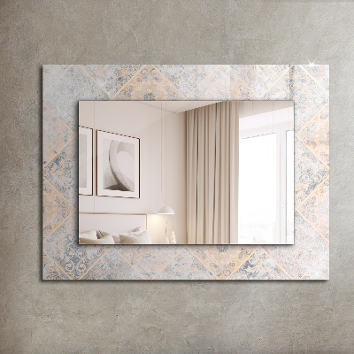 Miroir rectangulaire imprimé Carreaux à motifs