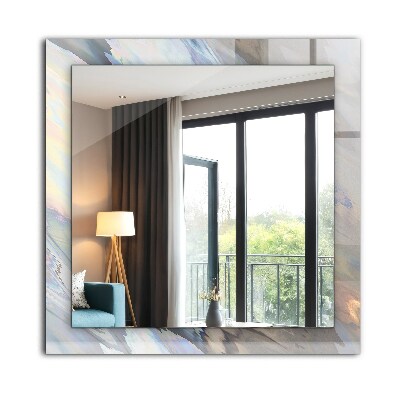 Miroir rectangulaire avec décoration Motifs abstraits colorés