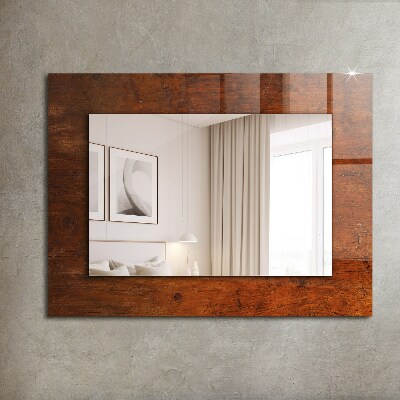 Miroir rectangulaire imprimé Vieille table en bois