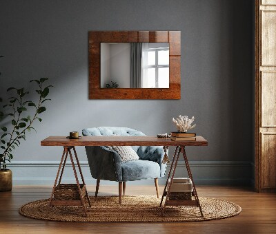 Miroir rectangulaire imprimé Vieille table en bois