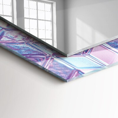 Miroir rectangulaire avec décoration Cubes colorés transparents