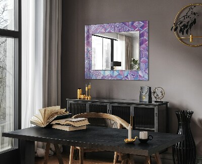Miroir rectangulaire avec décoration Cubes colorés transparents