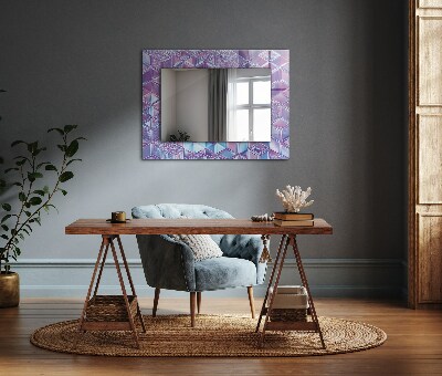 Miroir rectangulaire avec décoration Cubes colorés transparents