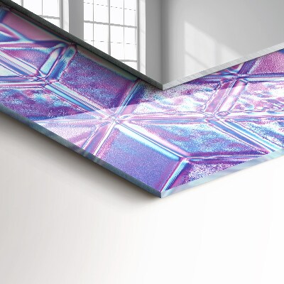 Miroir rectangulaire avec décoration Cubes colorés transparents