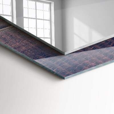 Miroir rectangulaire imprimé Bois de tulipes roses