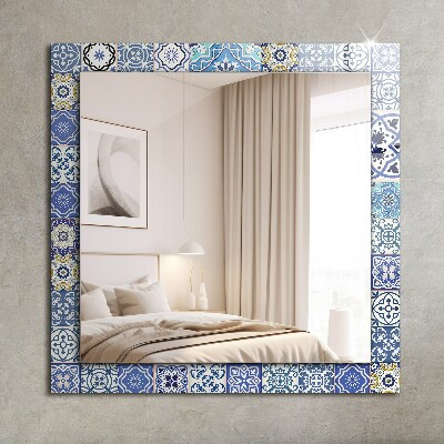 Miroir rectangulaire imprimé Carreaux de mosaïque colorés