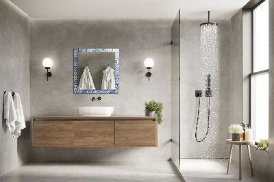 Miroir rectangulaire imprimé Carreaux de mosaïque colorés