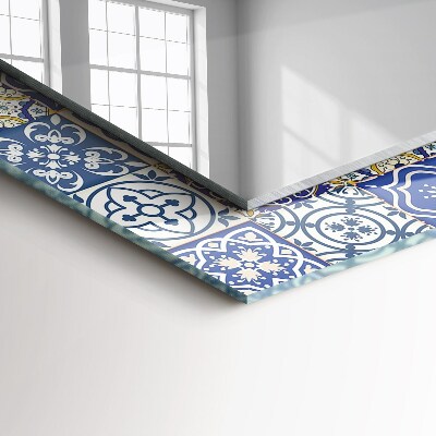 Miroir rectangulaire imprimé Carreaux de mosaïque colorés