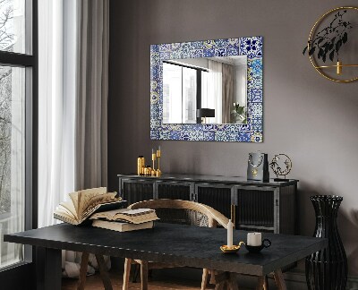 Miroir rectangulaire imprimé Carreaux de mosaïque colorés