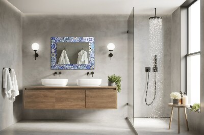 Miroir rectangulaire imprimé Carreaux de mosaïque colorés