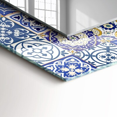 Miroir rectangulaire imprimé Carreaux de mosaïque colorés