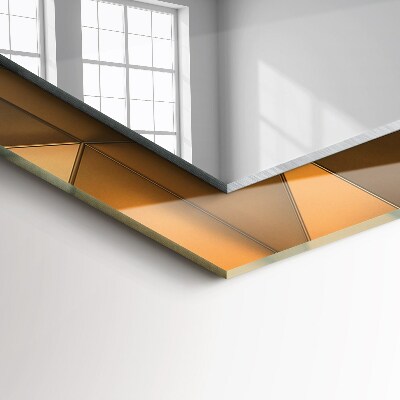 Miroir rectangulaire avec décoration Motifs géométriques dorés