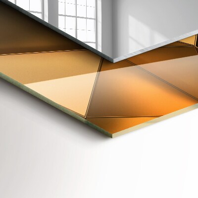 Miroir rectangulaire avec décoration Motifs géométriques dorés