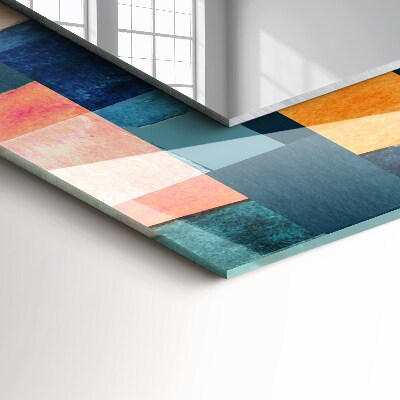 Miroir rectangulaire avec décoration Rectangles abstraits colorés