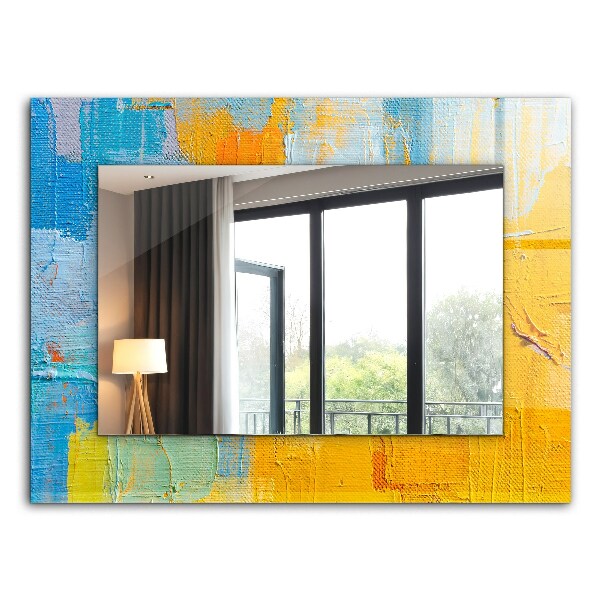 Miroir rectangulaire avec décoration Peinture à l'huile abstraite