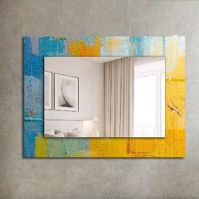 Miroir rectangulaire avec décoration Peinture à l'huile abstraite