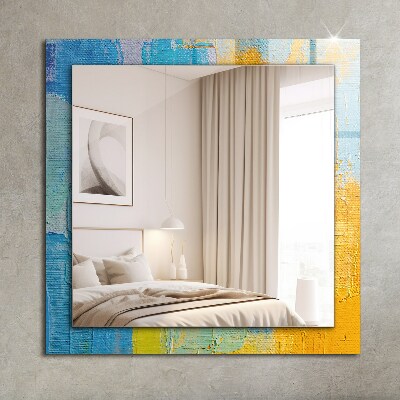 Miroir rectangulaire avec décoration Peinture à l'huile abstraite