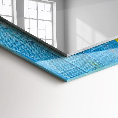 Miroir rectangulaire avec décoration Peinture à l'huile abstraite