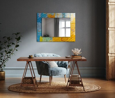 Miroir rectangulaire avec décoration Peinture à l'huile abstraite