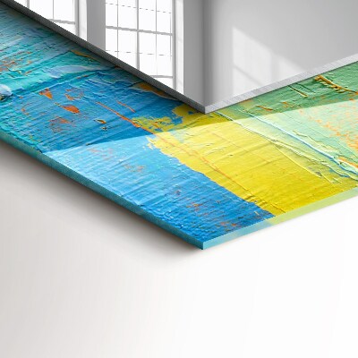Miroir rectangulaire avec décoration Peinture à l'huile abstraite