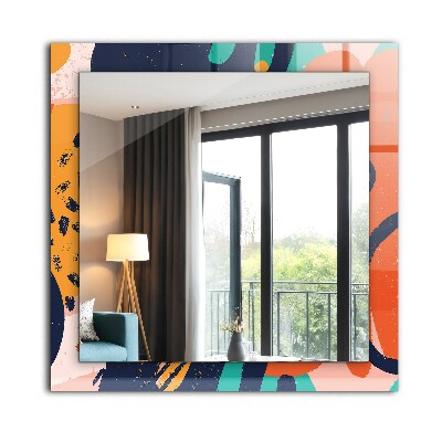 Miroir rectangulaire avec décoration Graphiques abstraits et colorés